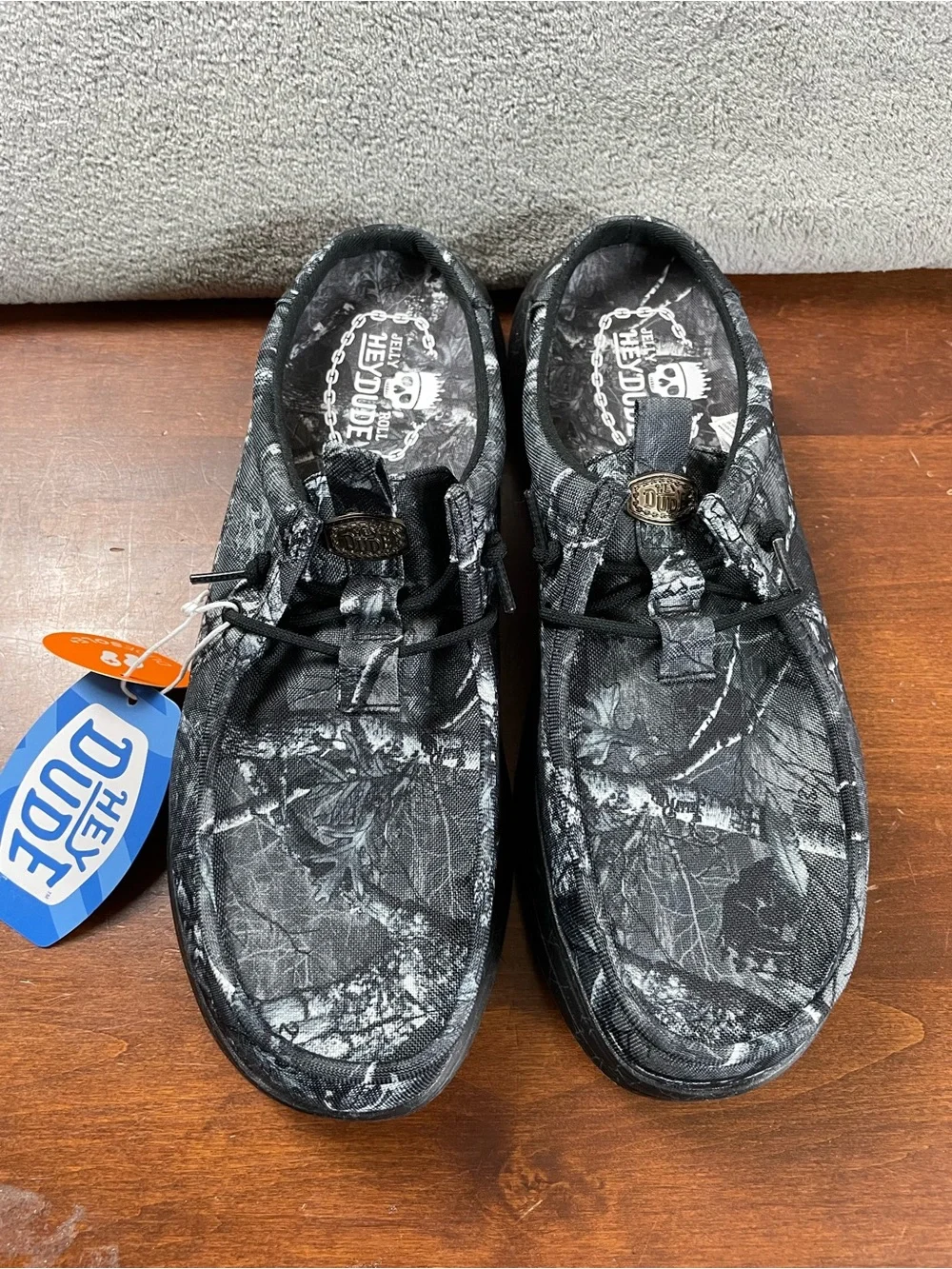 Hey Dude Jelly Roll Wally Comf Slip Limited Edition Black Camo Mens 11 Loafers